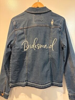 Sonoma Denim Jacket with White "Bridesmaid" Script